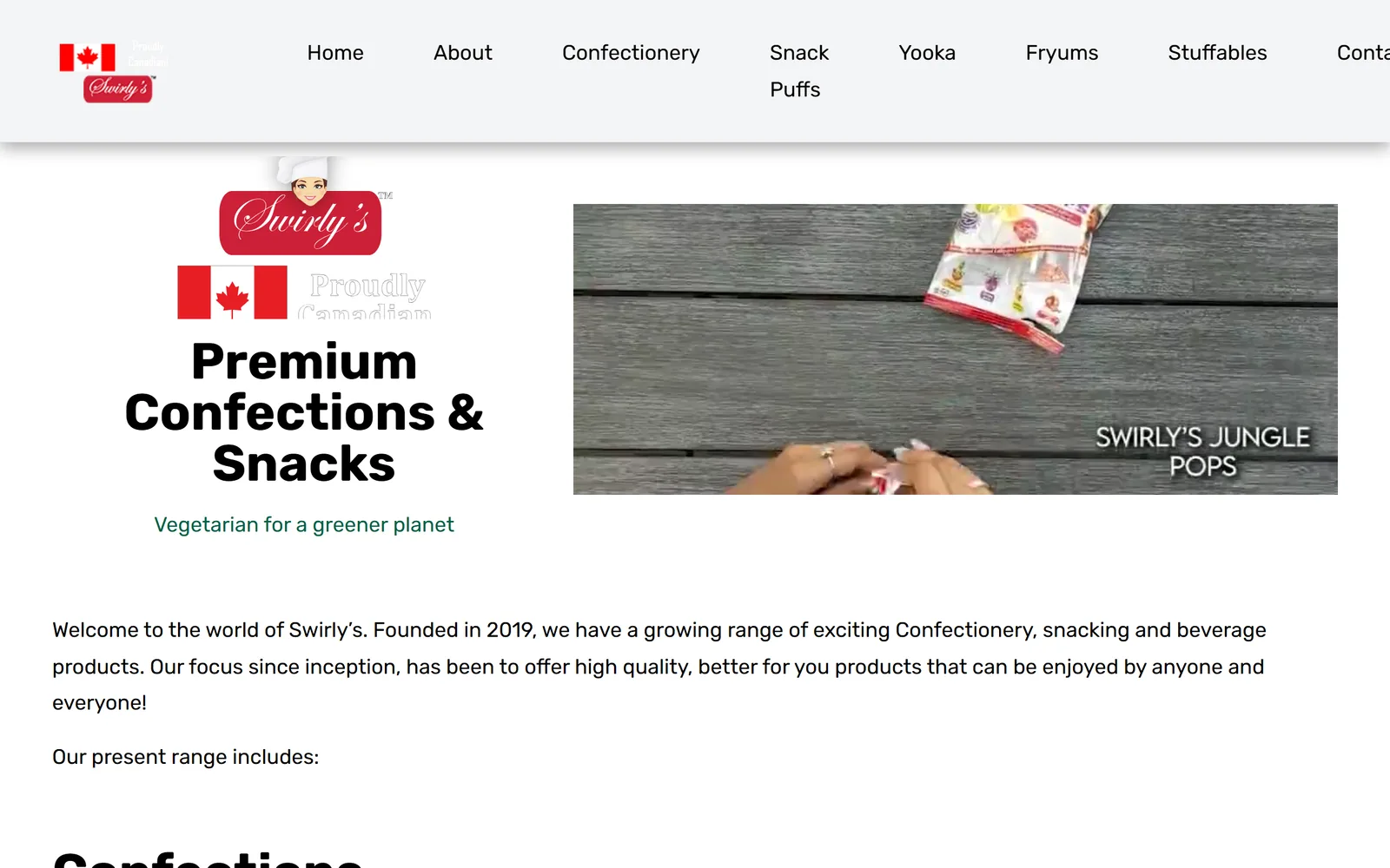 The old Swirly's World homepage: a cramped, asymmetric mid-2010s layout